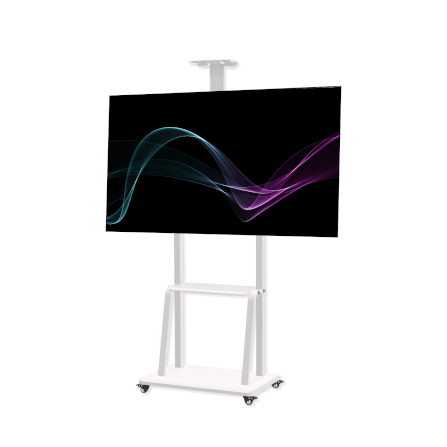 ขาตั้งทีวี มีล้อเลื่อน MOKKOI HOME รุ่น WMB4075-STAND สำหรับทีวีขนาด 40-75 นิ้ว สีขาว_0