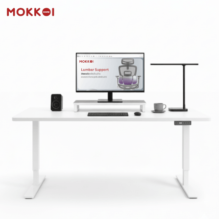 โต๊ะปรับระดับไฟฟ้า MOKKOI HOME รุ่น X-120 ขนาด 120 ซม. สีขาว_1
