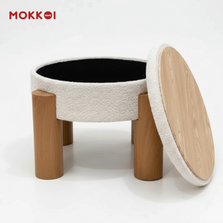 โต๊ะกลางโซฟา เก้าอี้สตูล MOKKOI HOME รุ่น MORI มีที่เก็บของ สไตล์มินิมอล_6
