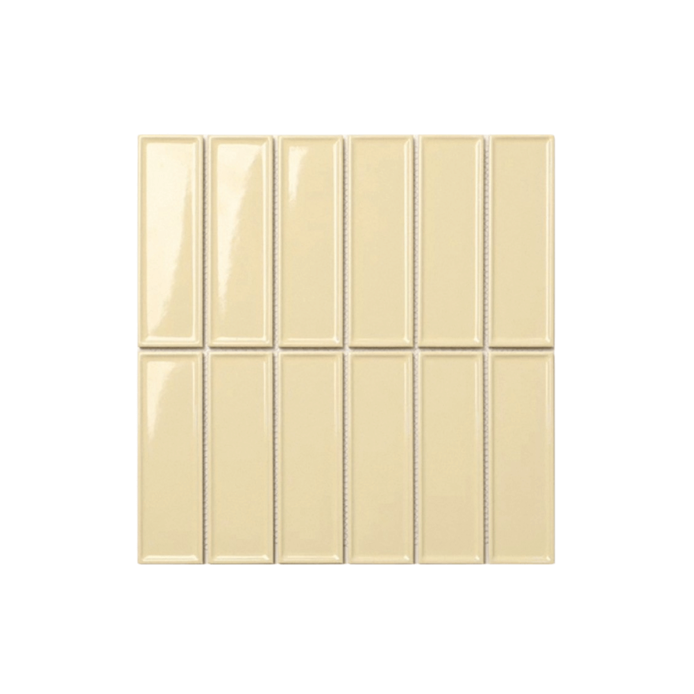 โมเสค TIMELESS TILES รุ่น BAR 29.3X28.5 ซม. สีเหลือง CREAMY YELLOW ผิวเงา_0