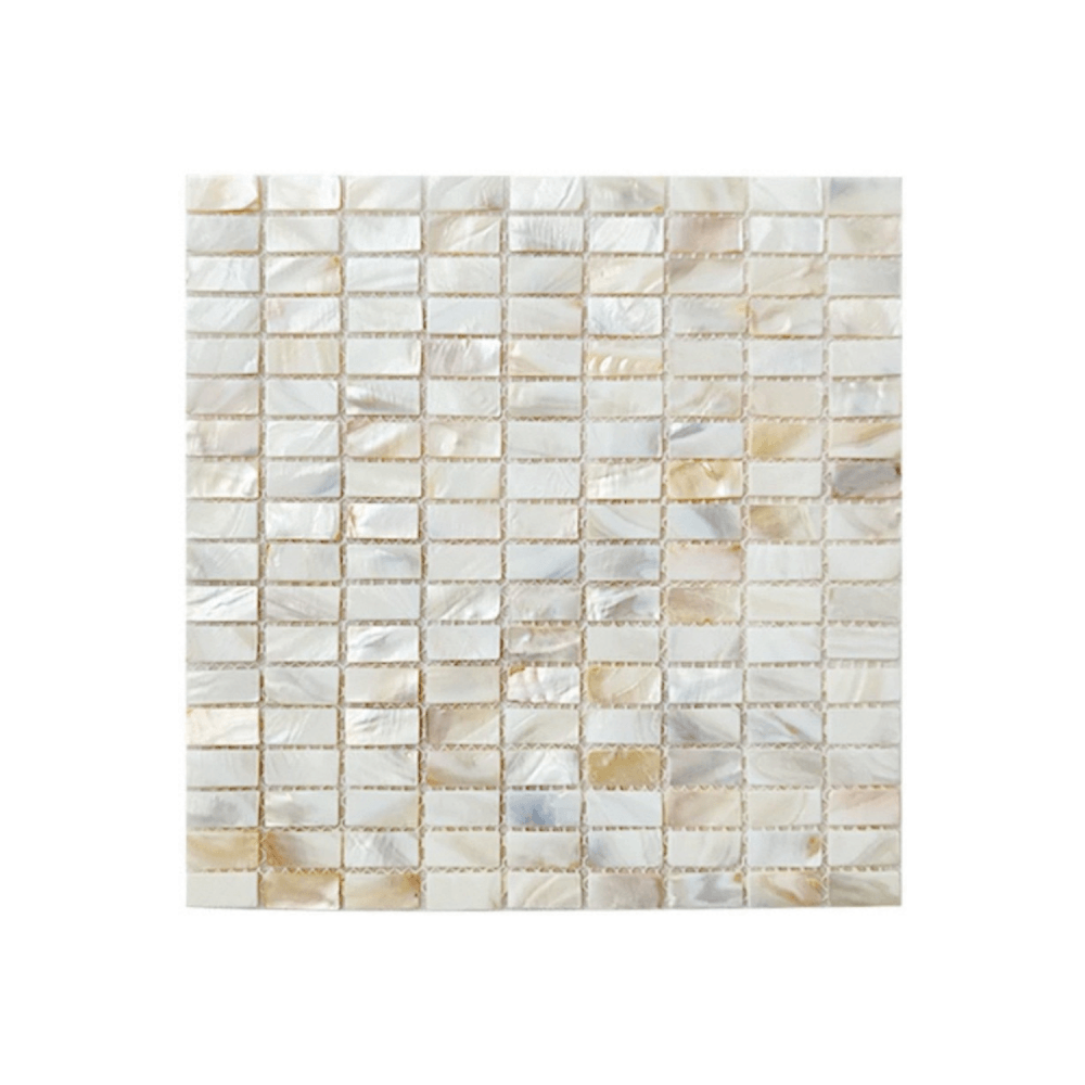 โมเสคเปลือกหอย TIMELESS TILES รุ่น PEARL SEASHELL MOSAIC 30 X 30 ซม. สีขาว CHAMPAGNE WHITE ทรงสี่เหลี่ยมพื้นผ้า ผิวเงา_0