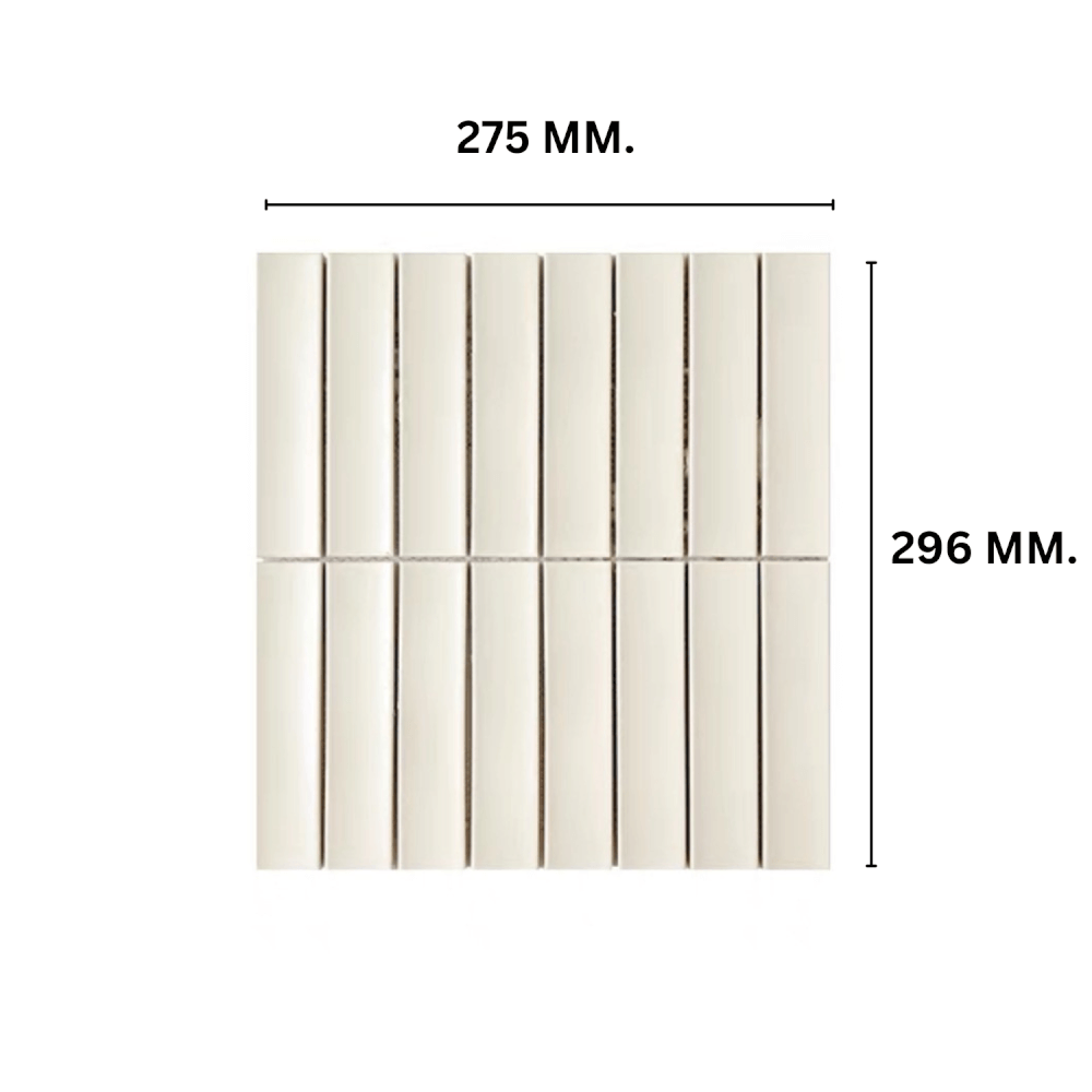 โมเสค TIMELESS TILES รุ่น TIPZY 27.5X29.6 ซม. สีเบจ ผิวด้าน กระเบื้องผนัง