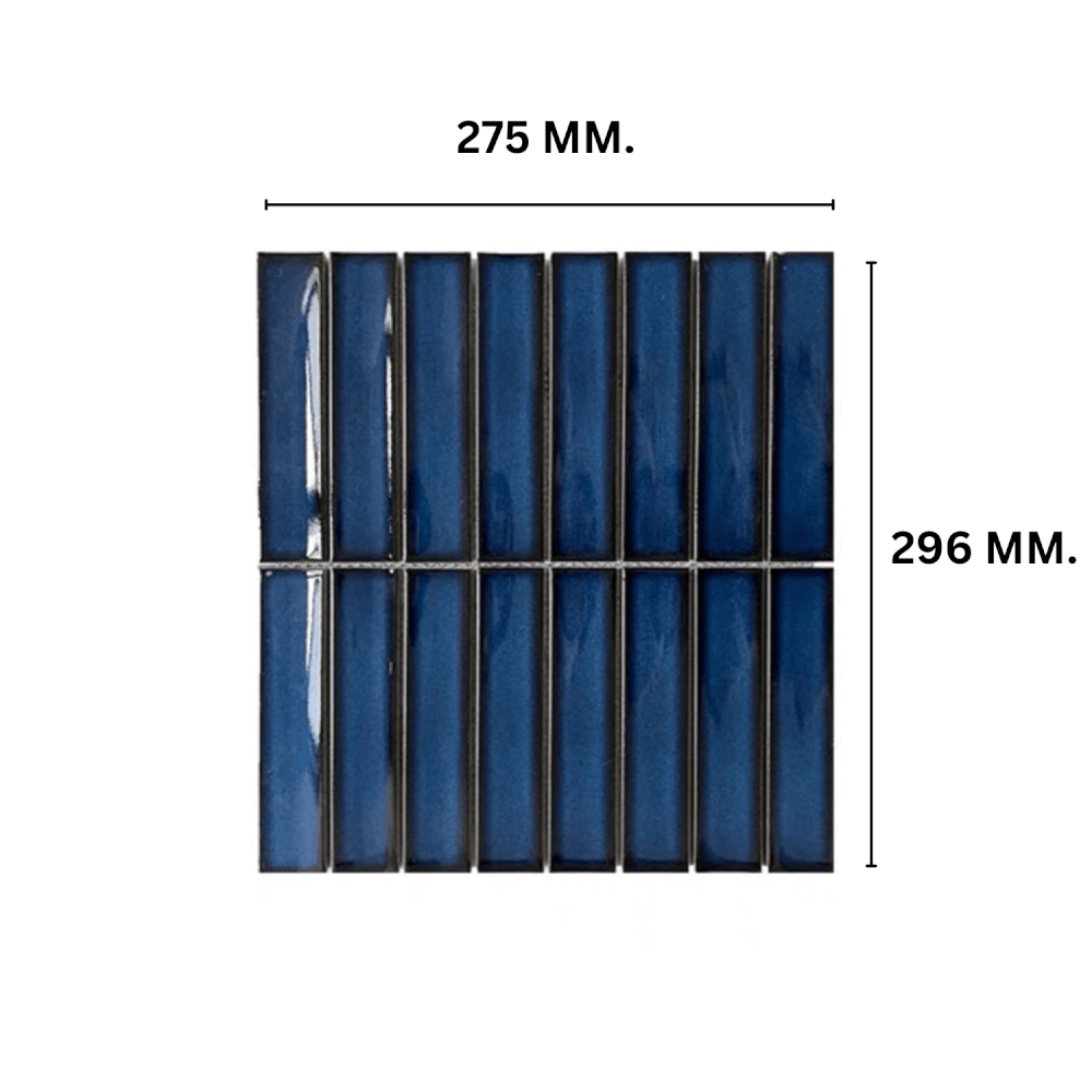 โมเสค TIMELESS TILES รุ่น TIPZY 27.5X29.6 ซม. สีน้ำเงิน ผิวเงา กระเบื้องผนัง