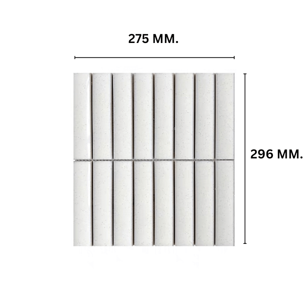 โมเสค TIMELESS TILES รุ่น TIPZY 27.5X29.6 ซม. สีขาว ผิวเงา กระเบื้องผนัง