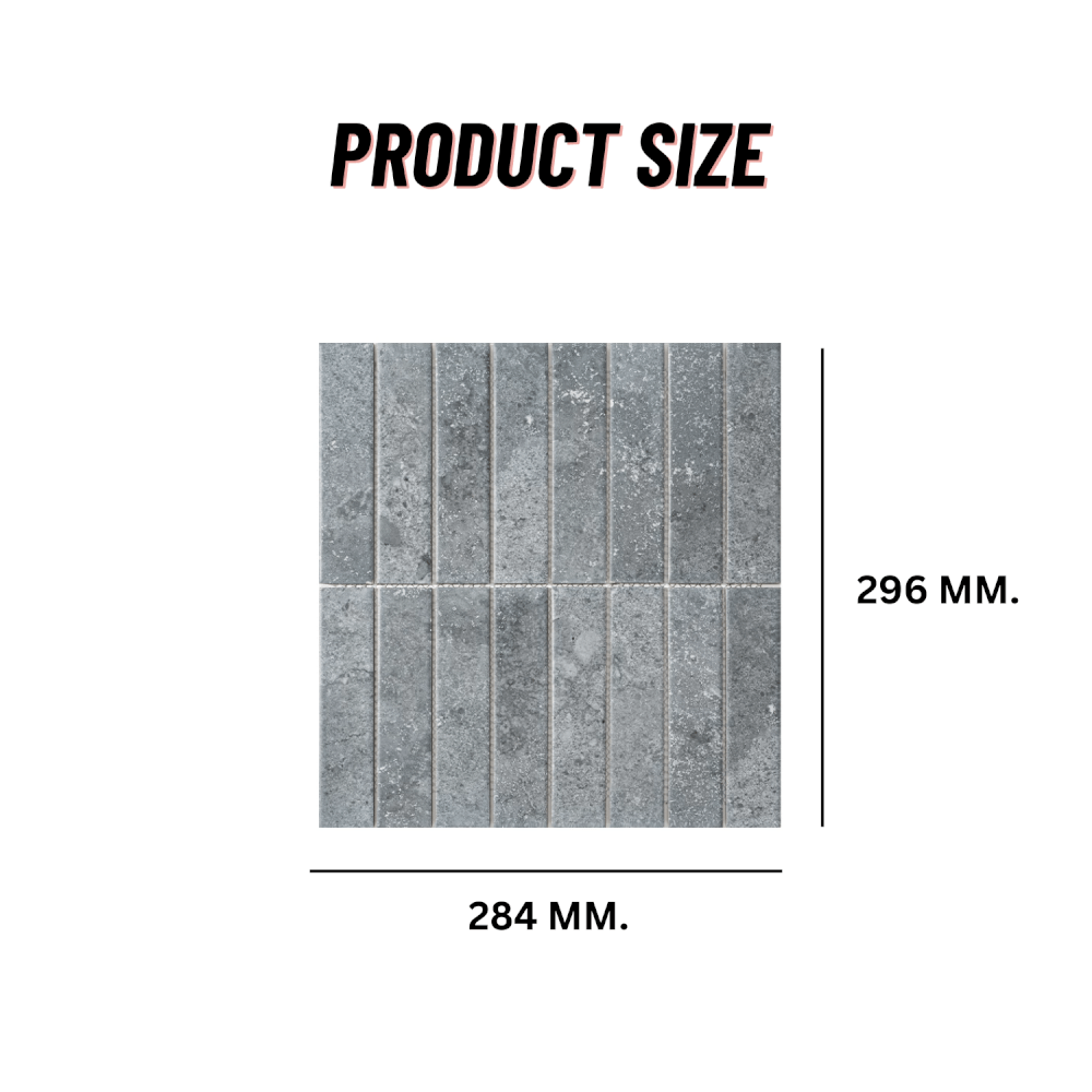 โมเสคเซรามิค TIMELESS TILES รุ่น RAWRY 28.4X29.6 ซม. สีเทา CLASSIC GRAY ผิวด้าน สไตล์ลอฟต์_1