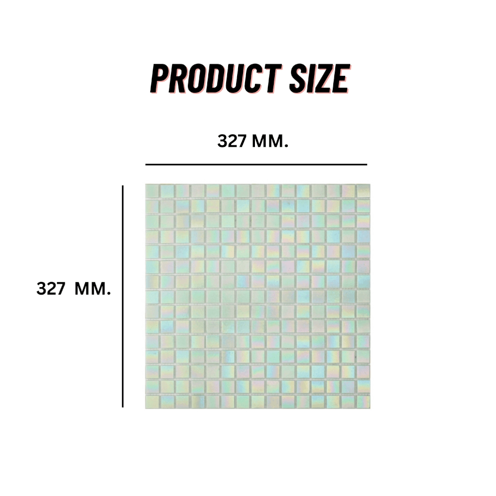 โมเสค TIMELESS TILES รุ่น POP HOLOGRAM 32.7 X 32.7 ซม. สีเขียว MINT GREEN ผิวเงา