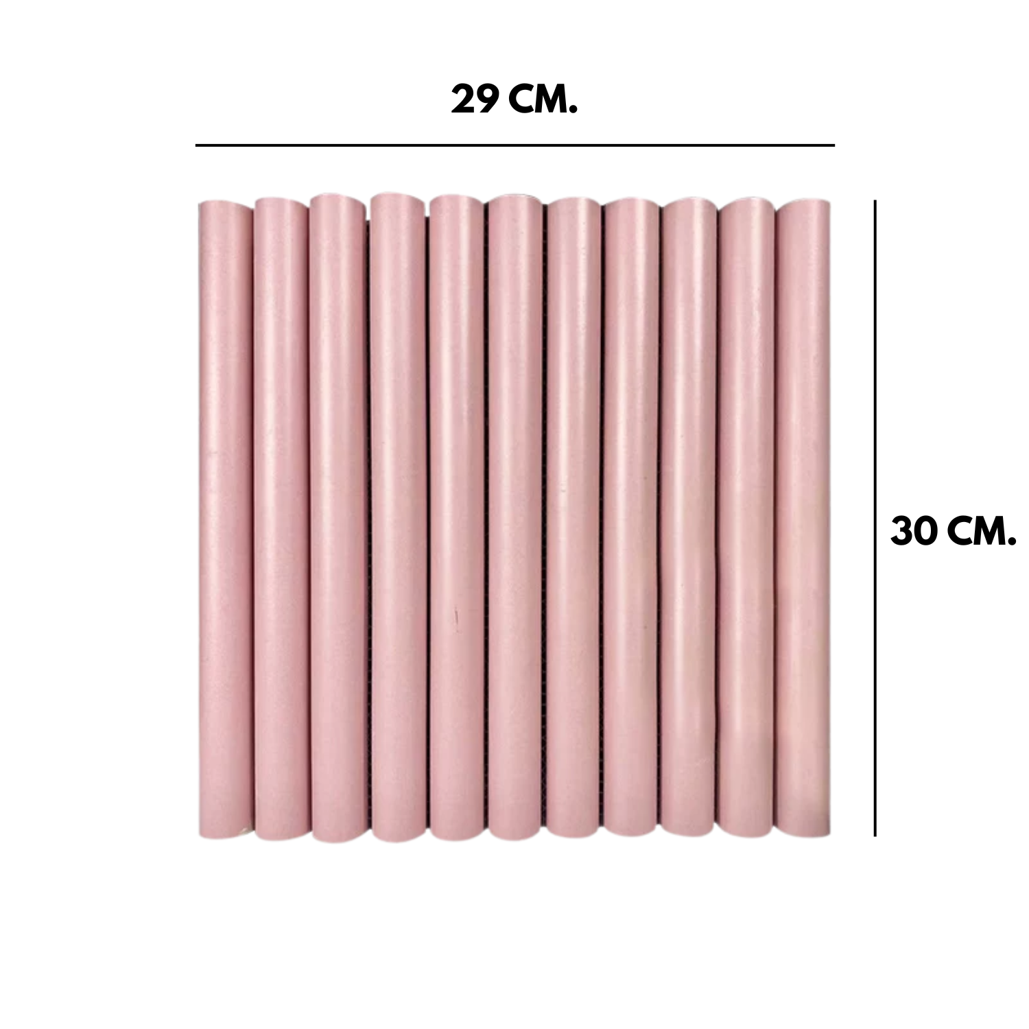 โมเสค TIMELESS TILES รุ่น LONN 29X30 ซม. สีชมพูอ่อน PASTEL PINK โมเสกแท่งทรงโค้งครึ่งวงกลม
