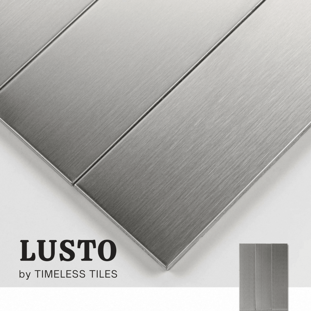 โมเสค TIMELESS TILES รุ่น LUSTO 39.6X14.5 ซม. สี SILVER ผิวด้านแฮร์ไลน์_2