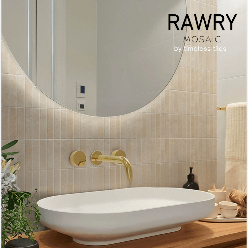 โมเสคเซรามิค TIMELESS TILES รุ่น RAWRY 28.4X29.6 ซม. สี WARM STONE ผิวด้าน สไตล์ลอฟต์