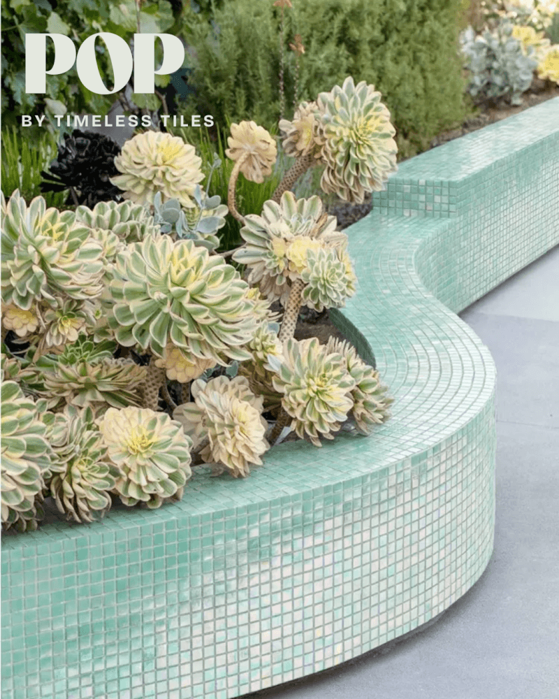 โมเสค TIMELESS TILES รุ่น POP HOLOGRAM 32.7 X 32.7 ซม. สีเขียว MINT GREEN ผิวเงา