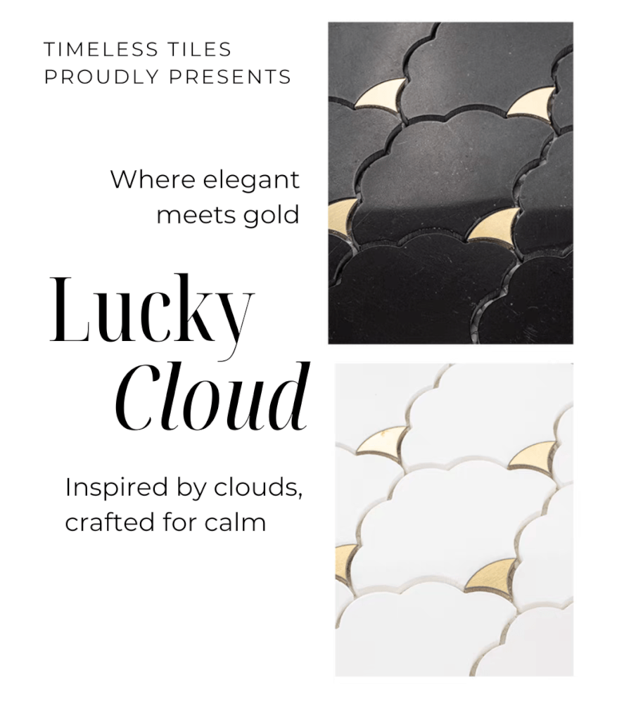 โมเสคหินอ่อน TIMELESS TILES รุ่น LUCKY CLOUD 23.7X29.8 ซม. สีขาว CRYSTAL WHITE