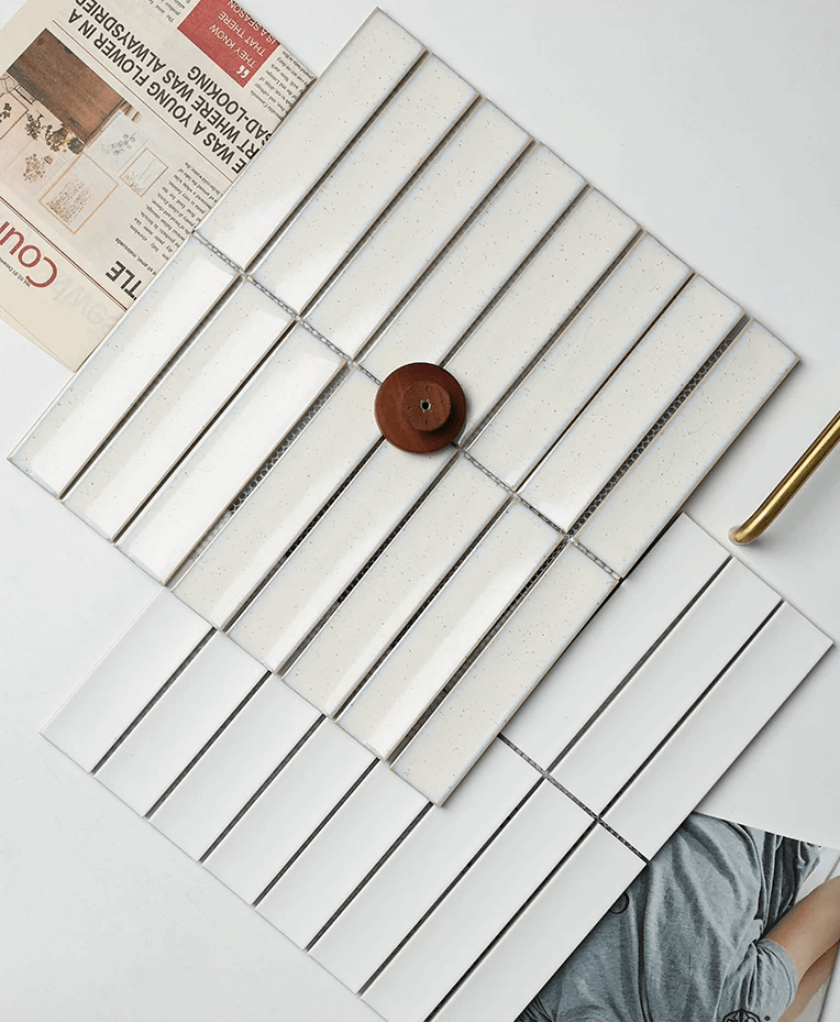 โมเสค TIMELESS TILES รุ่น TIPZY 27.5X29.6 ซม. สีขาว ผิวเงา กระเบื้องผนัง