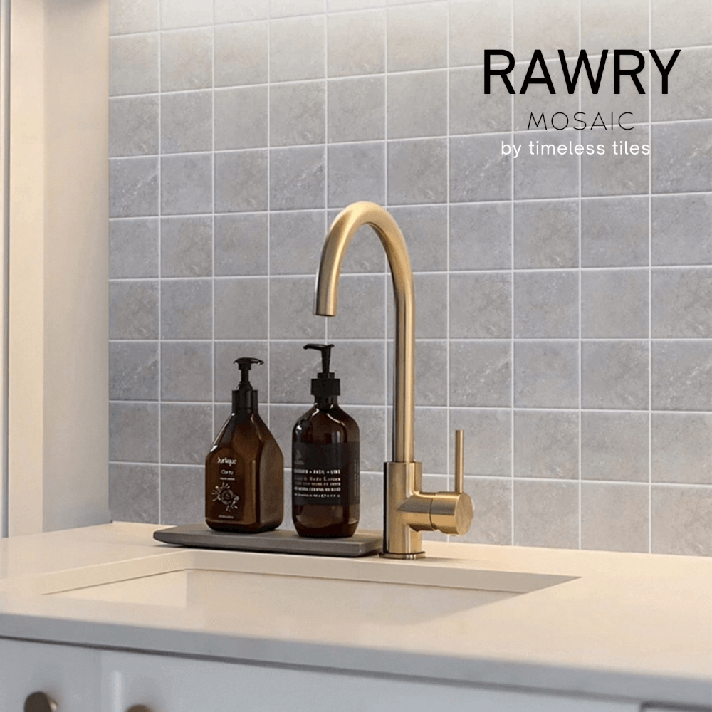 โมเสคเซรามิค TIMELESS TILES รุ่น RAWRY 30X30 ซม. สีเทา COOL GRAY สไตล์ลอฟต์