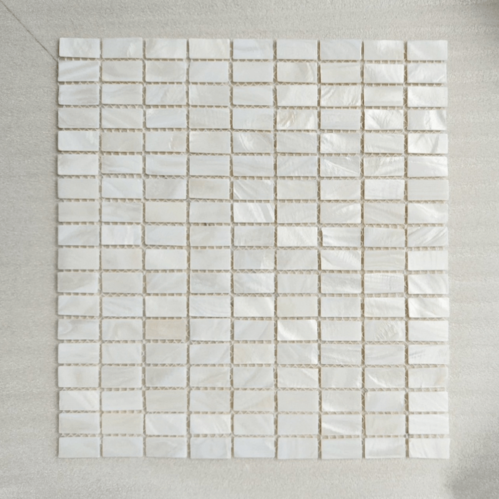 โมเสคเปลือกหอย TIMELESS TILES รุ่น PEARL SEASHELL MOSAIC 30 X 30 ซม. สีขาว IVORY WHITE ทรงสี่เหลี่ยมพื้นผ้า ผิวเงา_4