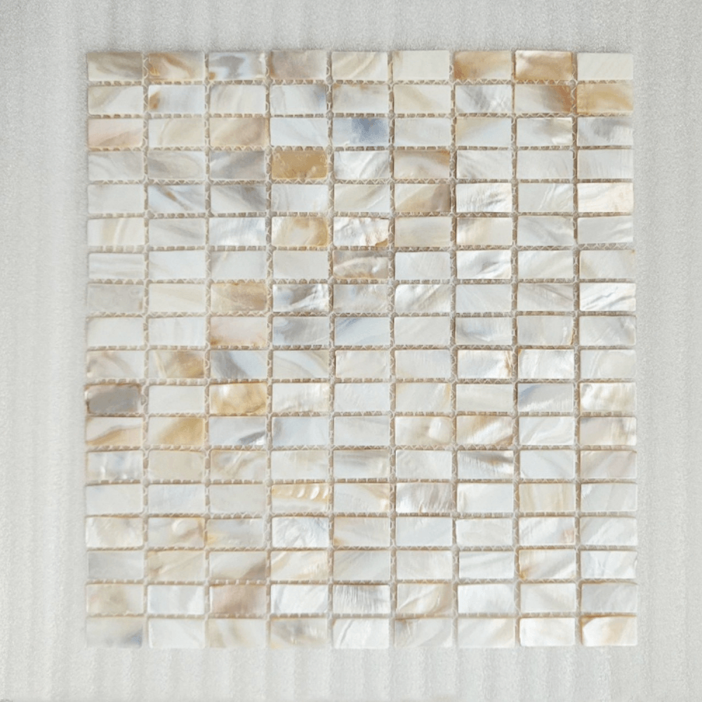 โมเสคเปลือกหอย TIMELESS TILES รุ่น PEARL SEASHELL MOSAIC 30 X 30 ซม. สีขาว CHAMPAGNE WHITE ทรงสี่เหลี่ยมพื้นผ้า ผิวเงา_4