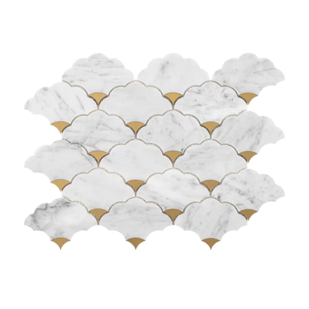โมเสคหินอ่อน TIMELESS TILES รุ่น LUCKY CLOUD 23.7X29.8 ซม. สี CARRARA WHITE_0