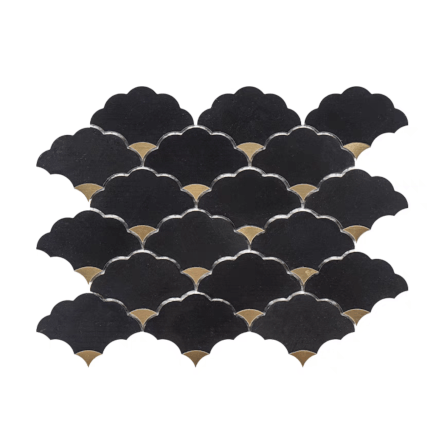 โมเสคหินอ่อน TIMELESS TILES รุ่น LUCKY CLOUD 23.7X29.8 ซม. สีดำ JET BLACK