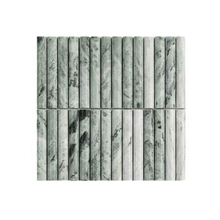 โมเสคหินธรรมชาติ TIMELESS TILES รุ่น LUNE 30.5X30 ซม. สีเขียว EMERALD GREEN โมเสกแท่งทรงโค้งครึ่งวงกลม_0