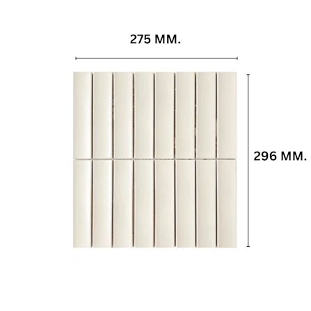 โมเสค TIMELESS TILES รุ่น TIPZY 27.5X29.6 ซม. สีเบจ ผิวด้าน กระเบื้องผนัง_1