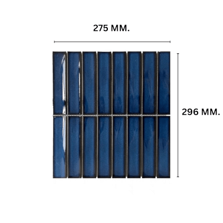 โมเสค TIMELESS TILES รุ่น TIPZY 27.5X29.6 ซม. สีน้ำเงิน ผิวเงา กระเบื้องผนัง_1