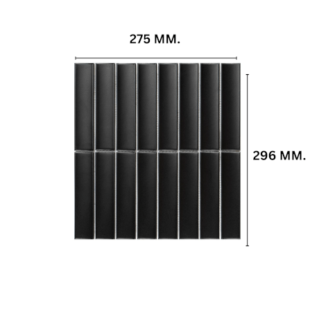 โมเสค TIMELESS TILES รุ่น TIPZY 27.5X29.6 ซม. สีดำ ผิวด้าน กระเบื้องผนัง_1