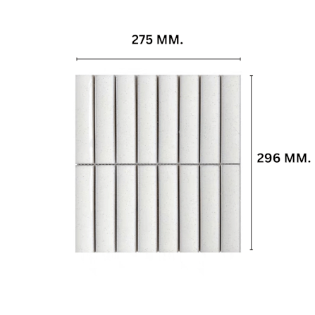 โมเสค TIMELESS TILES รุ่น TIPZY 27.5X29.6 ซม. สีขาว ผิวเงา กระเบื้องผนัง_1