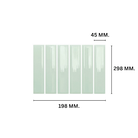 โมเสคสีพาสเทล TIMELESS TILES รุ่น MILD 28.8X19.8 ซม. สีเขียวมิ้นท์ ผิวเงา_1