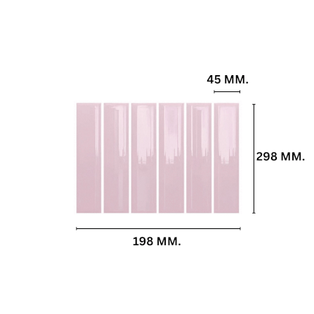 โมเสคสีพาสเทล TIMELESS TILES รุ่น MILD 29.8X19.8 ซม. สีชมพู ผิวเงา_1