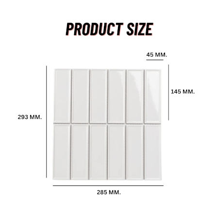 โมเสค TIMELESS TILES รุ่น BAR 29.3X28.5 ซม. สีขาว ผิวเงา_1