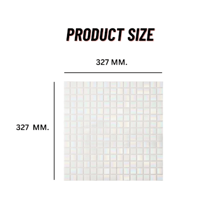 โมเสค TIMELESS TILES รุ่น POP HOLOGRAM 32.7 X 32.7 ซม. สีขาว PEARL WHITE ผิวเงา_1