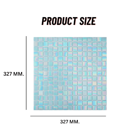 โมเสค TIMELESS TILES รุ่น POP HOLOGRAM 32.7 X 32.7 ซม. สีฟ้า BABY BLUE ผิวเงา_1