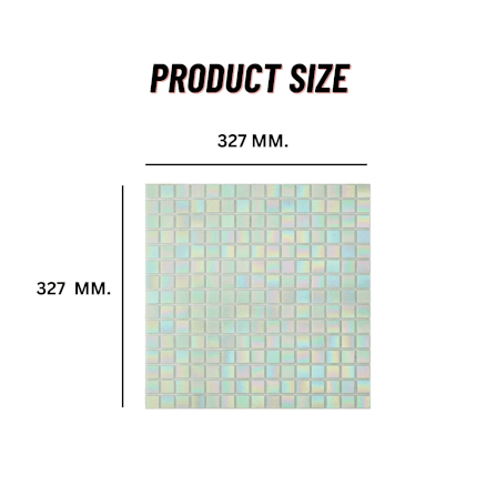 โมเสค TIMELESS TILES รุ่น POP HOLOGRAM 32.7 X 32.7 ซม. สีเขียว MINT GREEN ผิวเงา_1