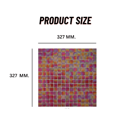 โมเสค TIMELESS TILES รุ่น POP HOLOGRAM 32.7 X 32.7 ซม. สีแดง ผิวเงา_1