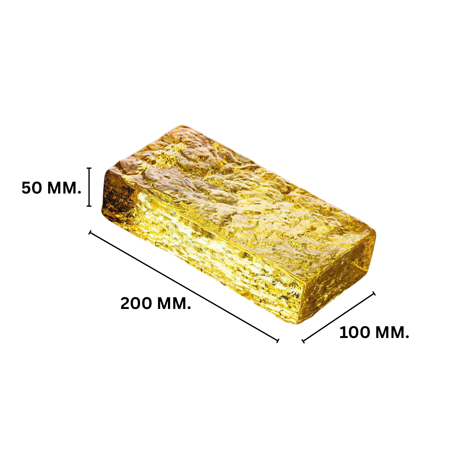 บล็อกแก้ว TIMELESS TILES รุ่น ICE 20X10X5 ซม. สีเหลืองใส TRANSPARENT YELLOW_1