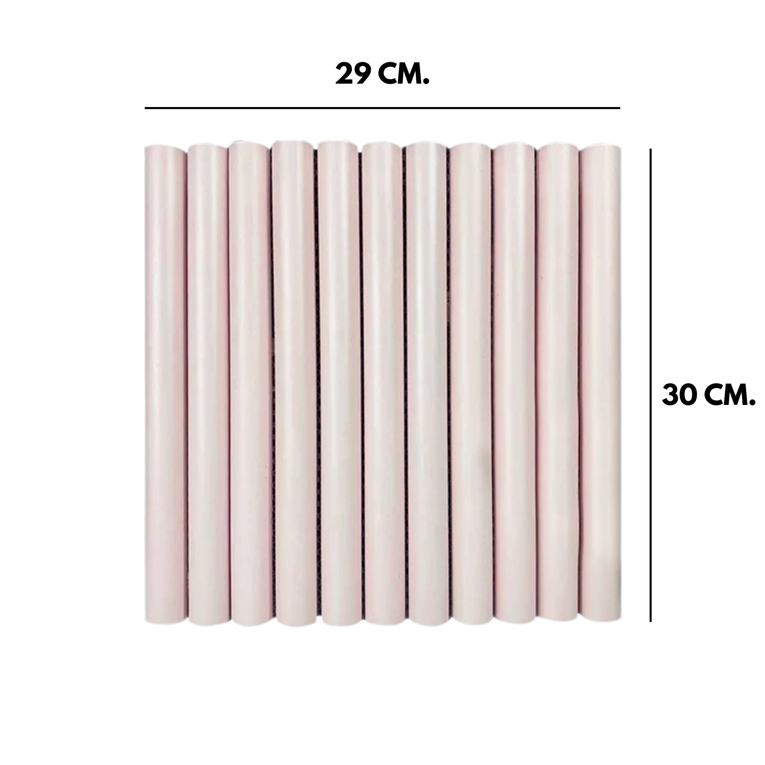 โมเสค TIMELESS TILES รุ่น LONN 29X30 ซม. สีชมพูอ่อน FADED PINK โมเสกแท่งทรงโค้งครึ่งวงกลม_1