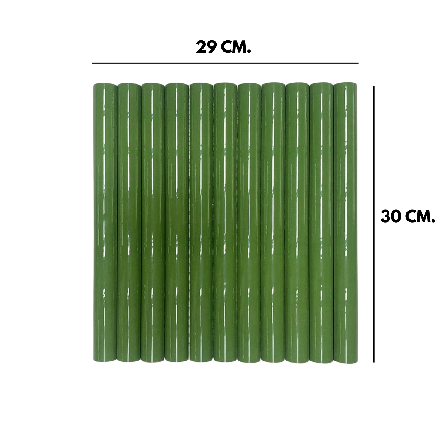 โมเสค TIMELESS TILES รุ่น LONN 29X30 ซม. สีเขียว MOSS GREEN โมเสคแท่งทรงโค้งครึ่งวงกลม_1
