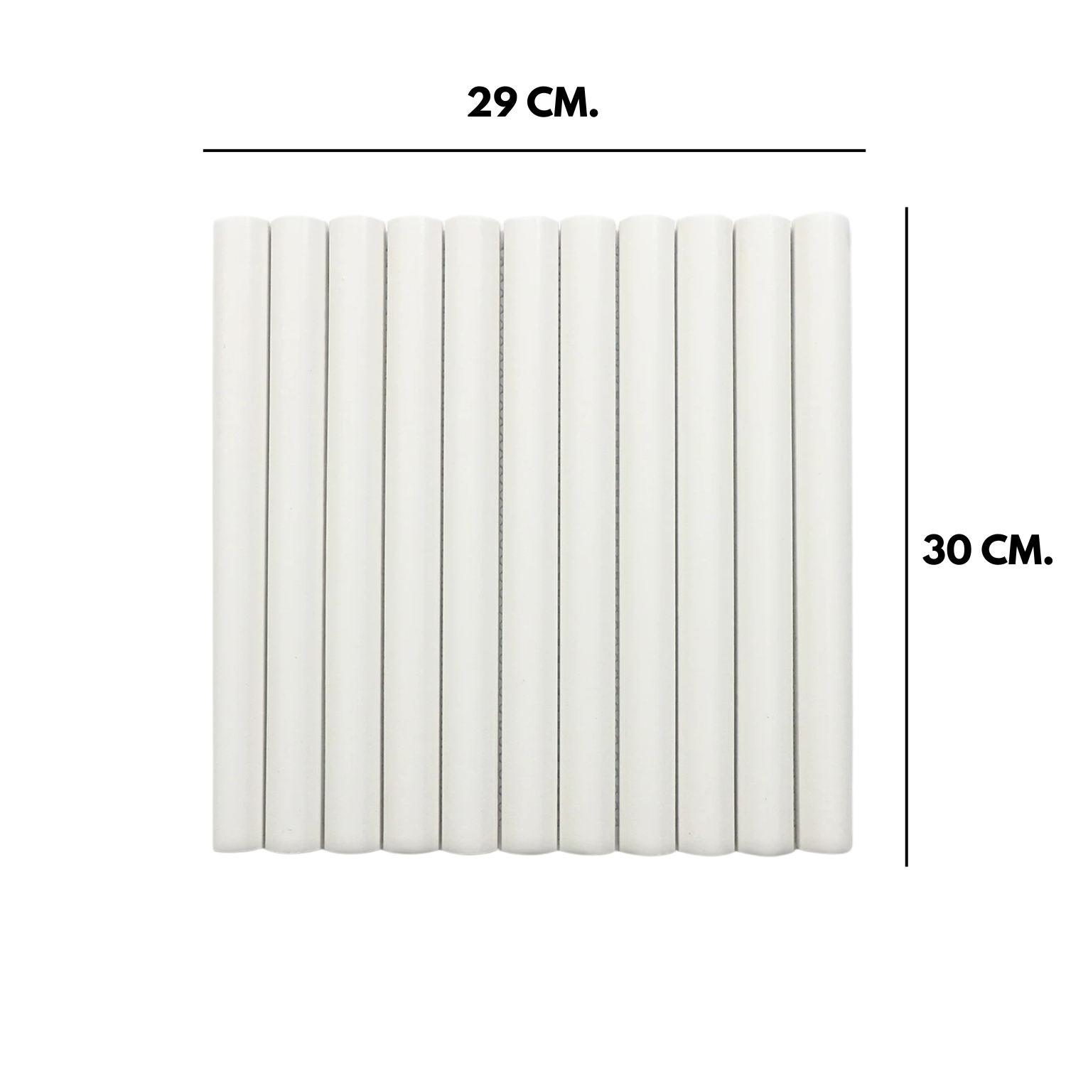 โมเสค TIMELESS TILES รุ่น LONN 29X30 ซม. สีขาว WHITE โมเสคแท่งทรงโค้งครึ่งวงกลม_1