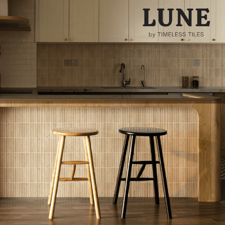 โมเสคหินธรรมชาติ TIMELESS TILES รุ่น LUNE 30.5X30 ซม. หินทราเวอร์ทีน สีเบจ โมเสกแท่งทรงโค้งครึ่งวงกลม_5