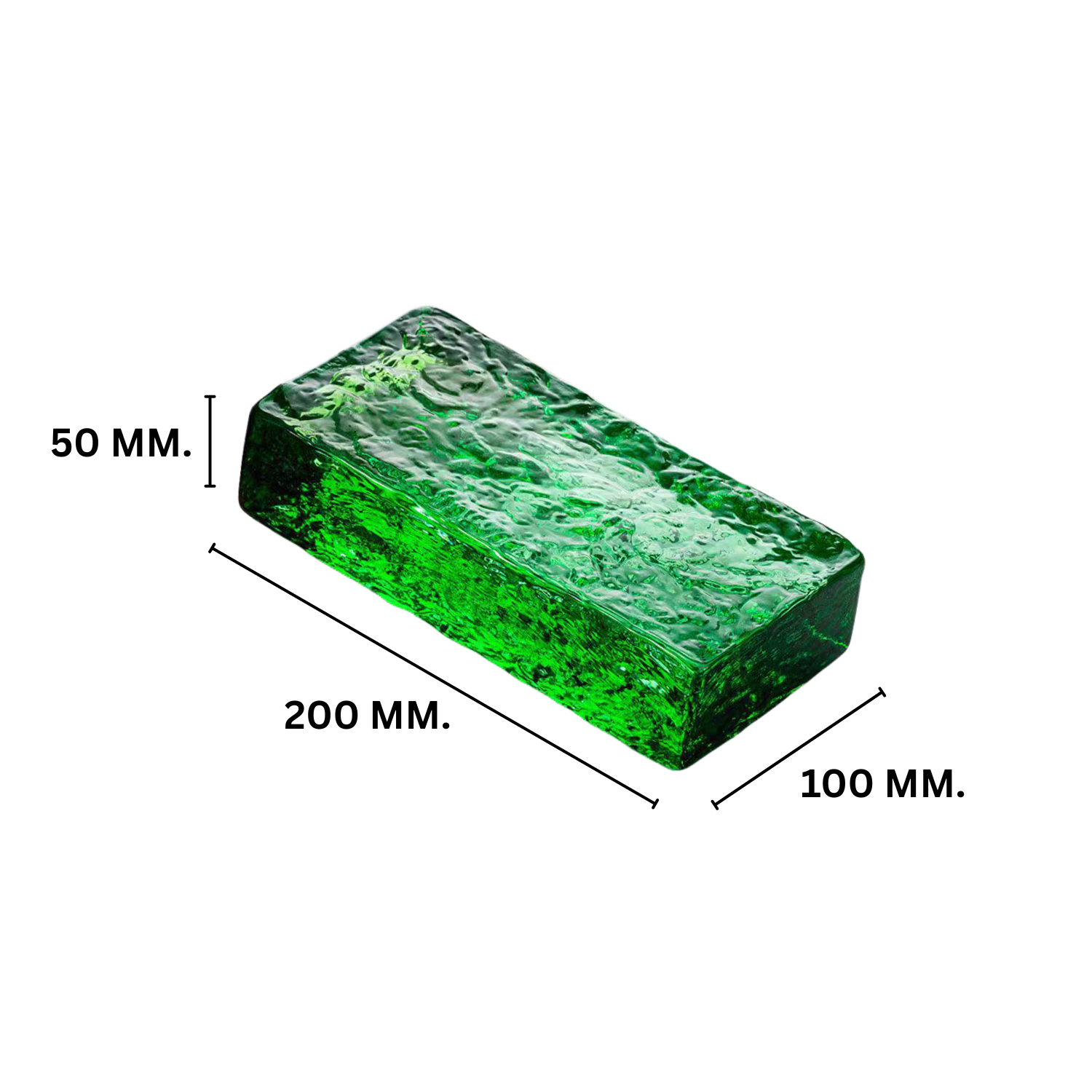 บล็อกแก้ว TIMELESS TILES รุ่น ICE 20X10X5 ซม. สีเขียวใส TRANSPARENT GREEN_1