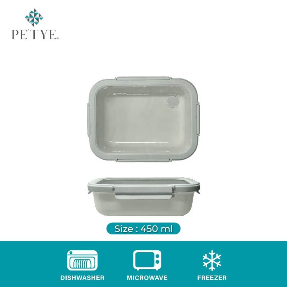 กล่องอาหาร เซรามิค PETYE รุ่น RC100 0.45 ลิตร สีเขียว