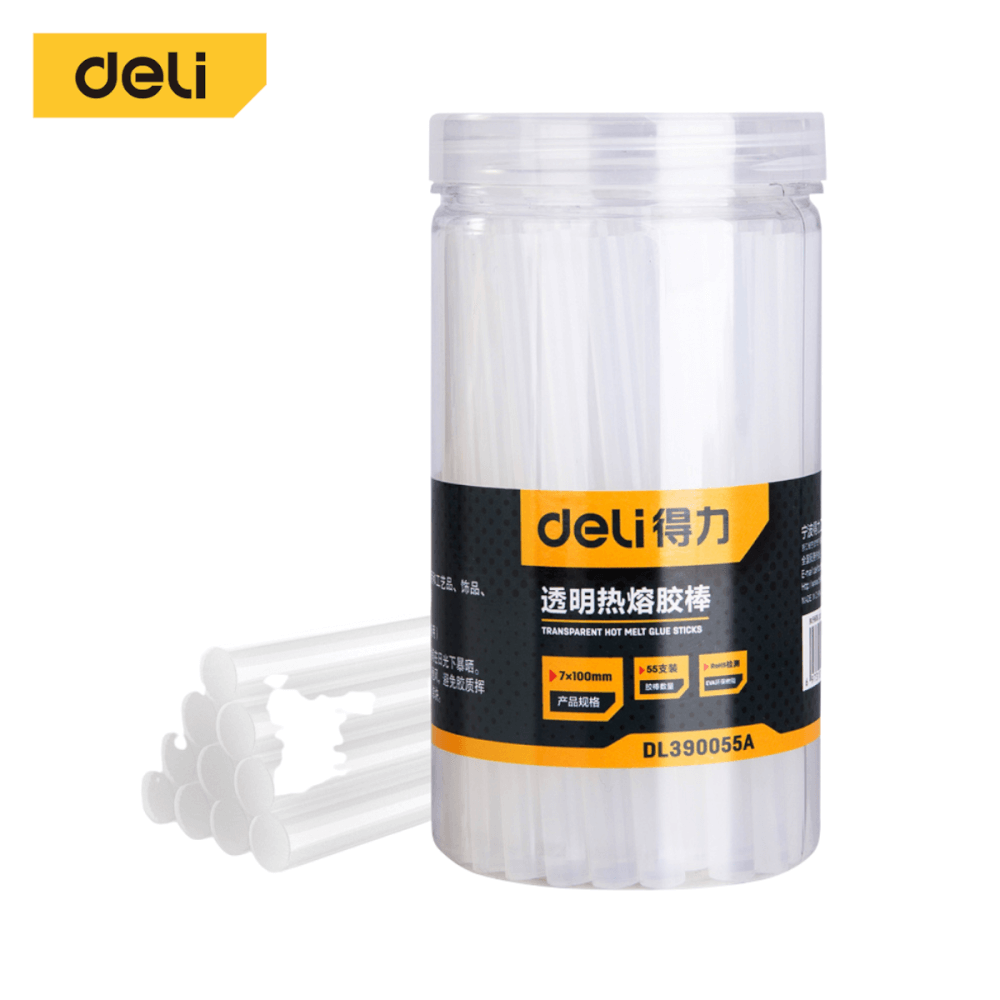 กาวแท่ง DELI DL390055A-WH-01 ขนาด 7มม. 55แท่ง