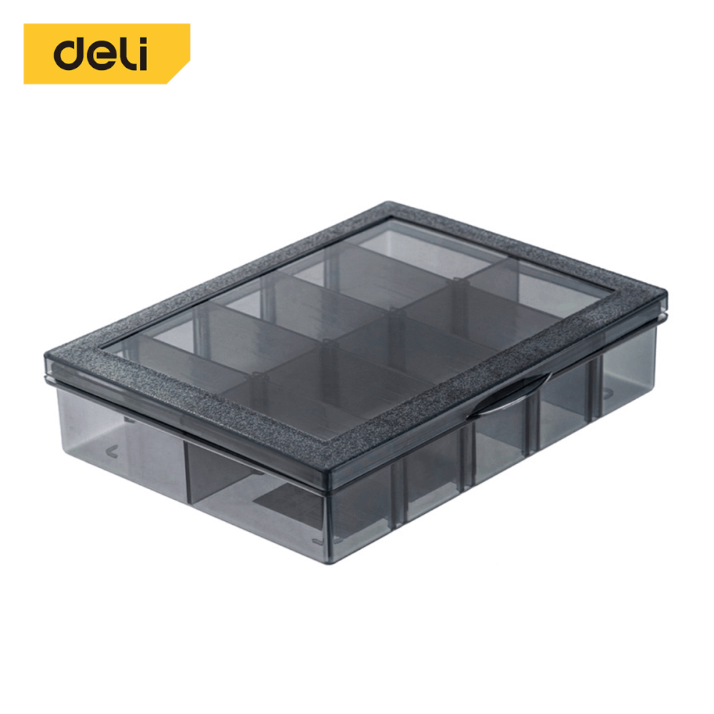 กล่องแบ่งช่อง DELI DL432301-BK-01 13.5X10.5X3 ซม. สีดำ