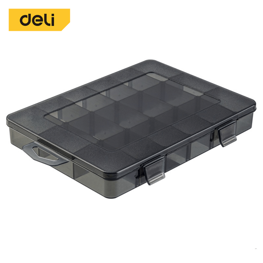 กล่องแบ่งช่อง DELI DL432302-BK-01 20X15.5X.3 ซม. สีดำ