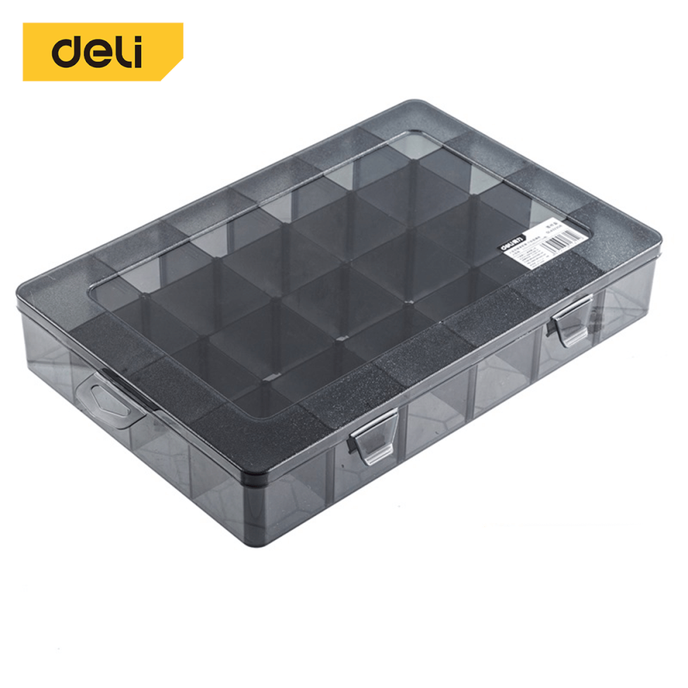 กล่องแบ่งช่อง DELI DL432308-BK-01 33.5X23X6 ซม. สีดำ