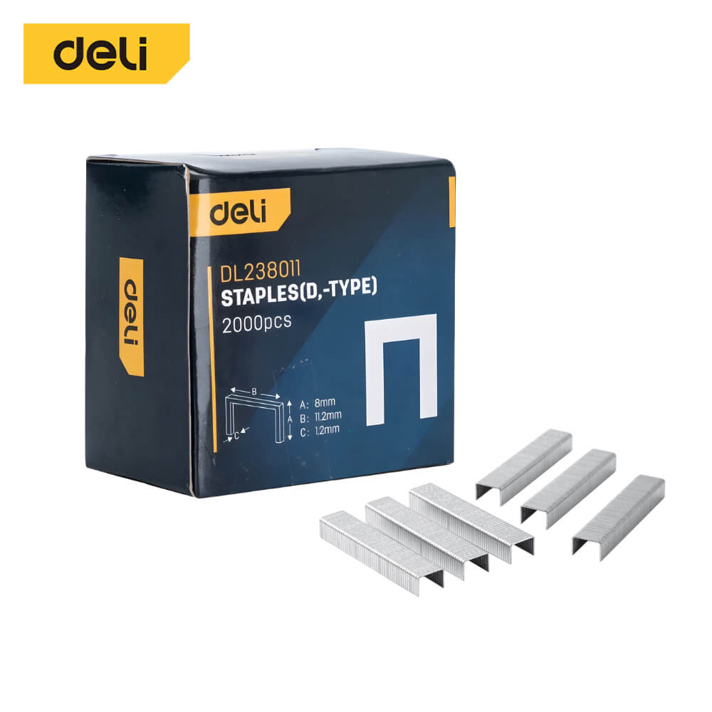 ลวดแม็กซ์ยิงบอร์ด DELI EDL238011-SL-01 8X11.2X1.2มม