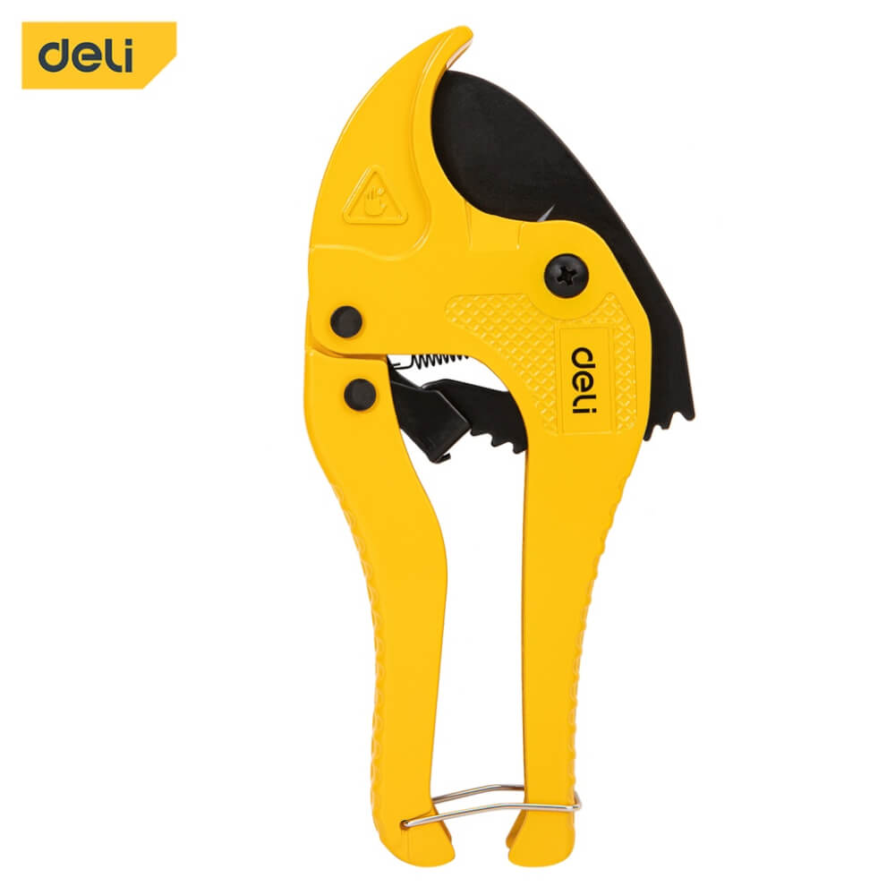 กรรไกรตัดท่อ PVC DELI EDL350042-YL-01 สีเหลือง