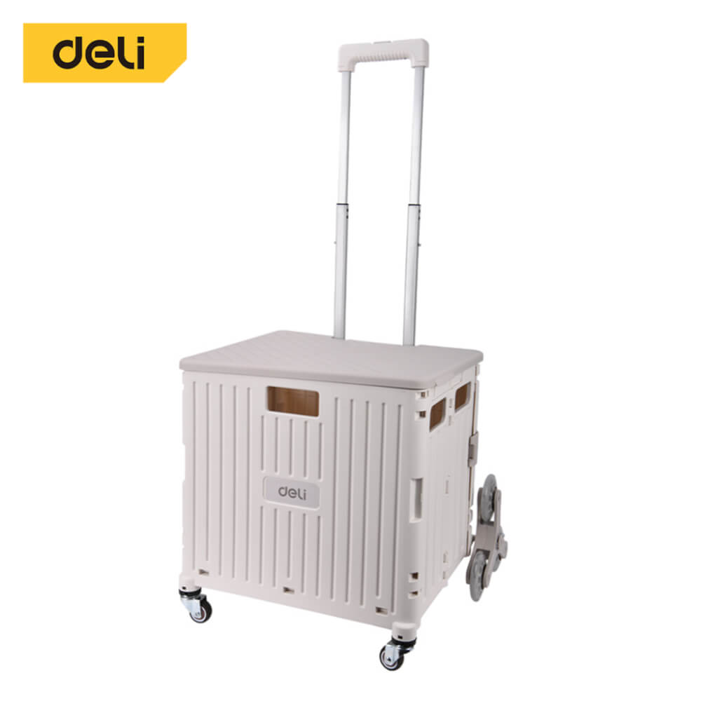 รถเข็นล้อลากอเนกประสงค์ DELI DL431008A-WH-01 65ลิตร สีขาว_5