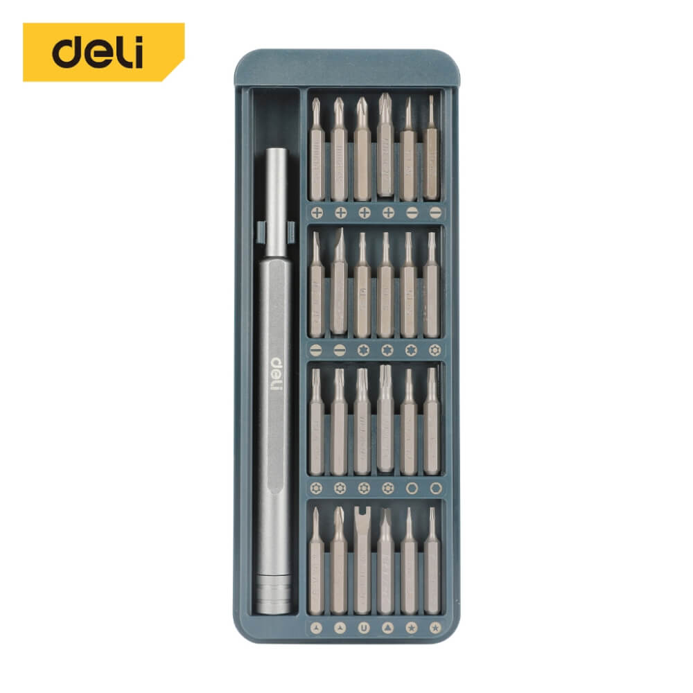 ไขควงซ่อมนาฬิกา DELI EDL241025-GR-01 25ชิ้น_0