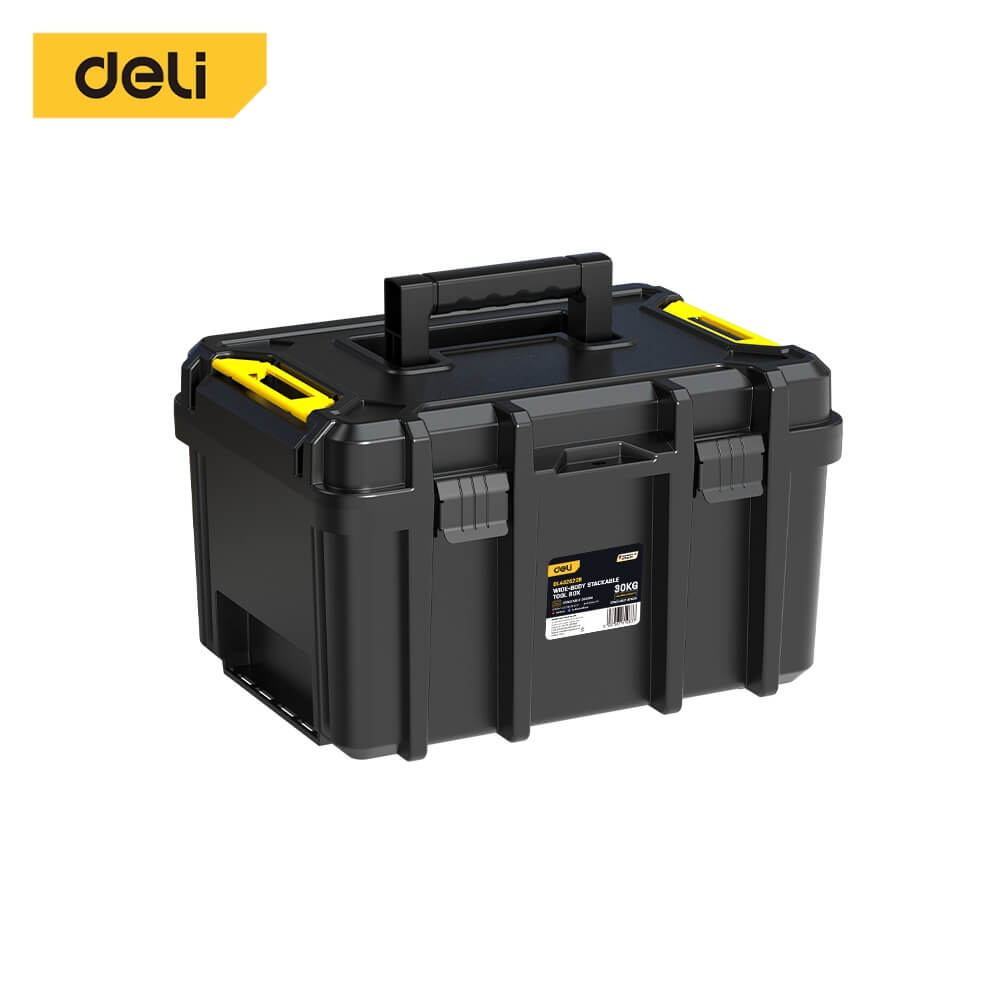 กล่องเครื่องมือช่าง DELI EDL432522B-BK-01 ขนาด 33X44X26.4ซม. สีดำ