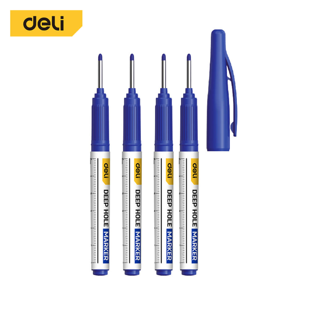 ปากกามาร์กเกอร์ DELI EDL-SK02-E1-BL-01 2.8มม แพ็ค 4ชิ้น สีน้ำเงิน